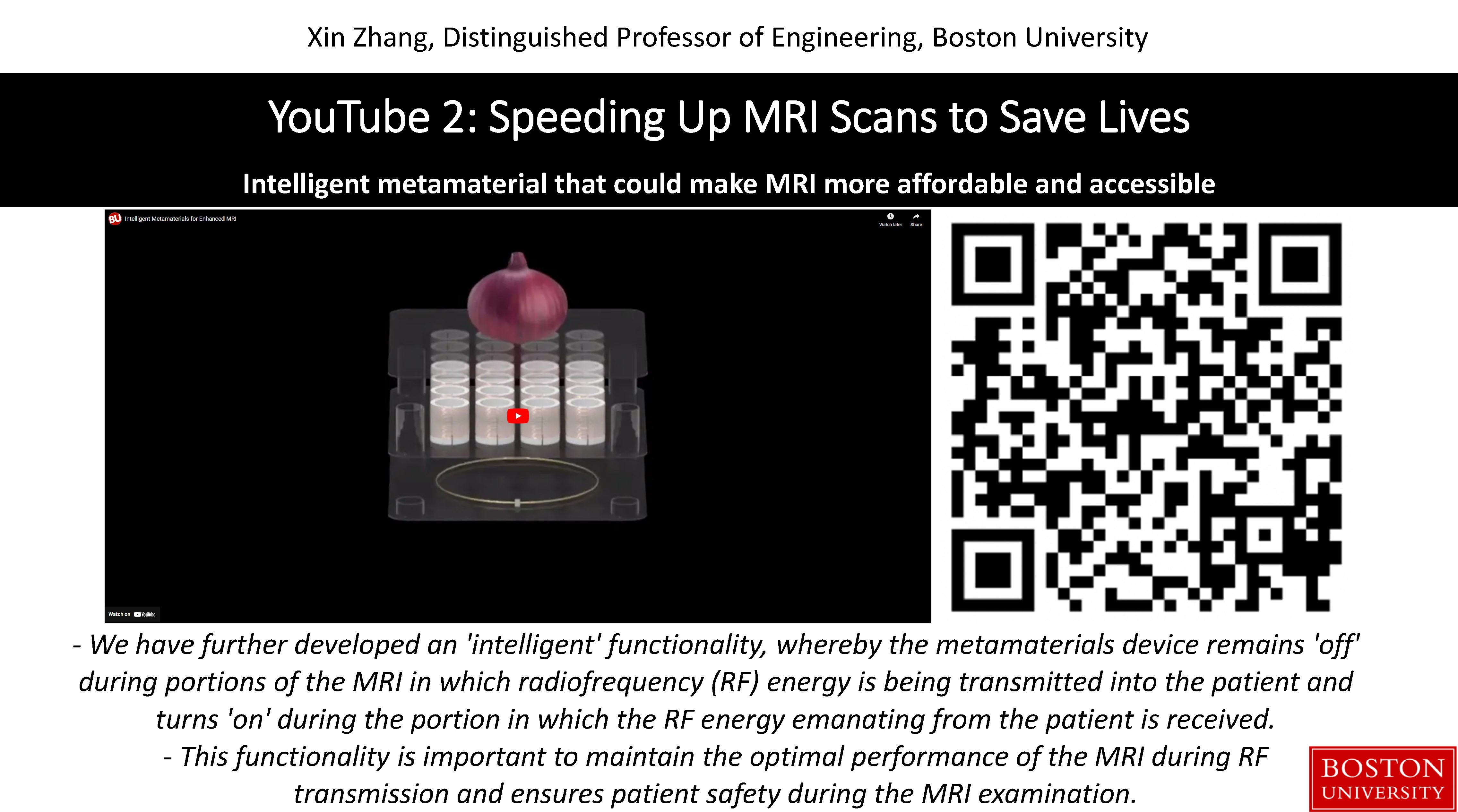 Professor Xin Zhang, Boston University